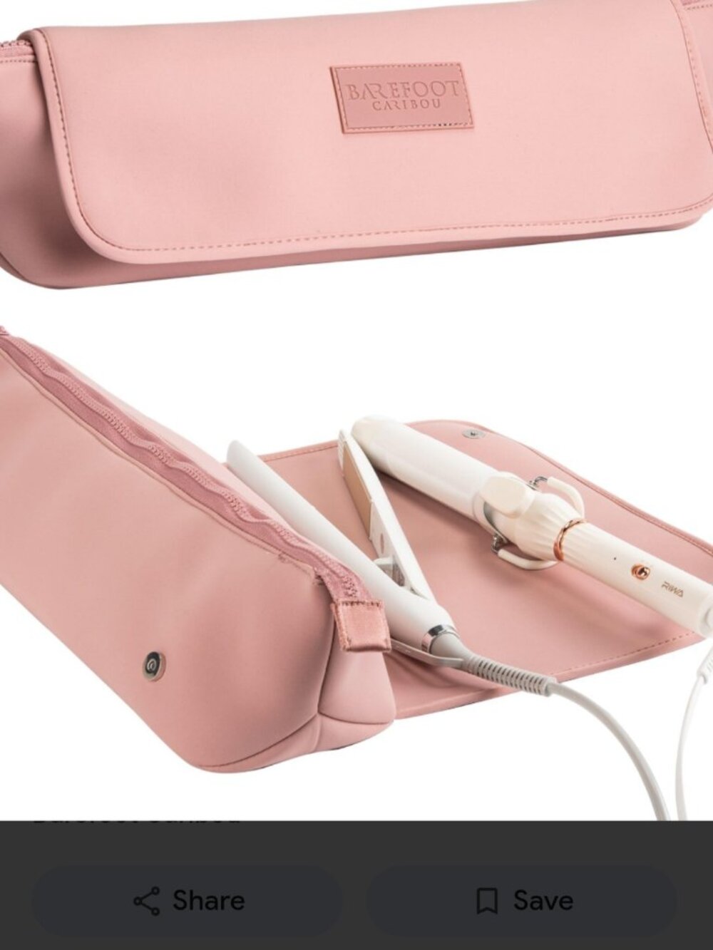 NWOT Barefoot Caribou in Dune (Pink) Neoprene Hair Tool Bag